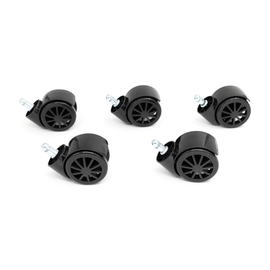 Колёсики для кресел GLHF нейлоновые чёрные 60 мм (5 шт)