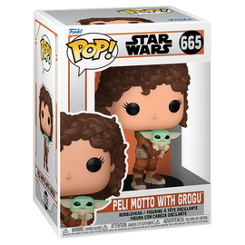 Фигурка Star Wars Mandalorian S9 Funko POP! Peli Motto with Grogu (665)