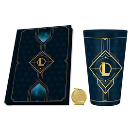 Подарочный набор League Of Legends Hextech Logo Стакан 400мл+Значок+Записная книжка