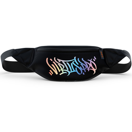 Сумка поясная Virtus.pro с голографическим граффити-лого, цвет: черный